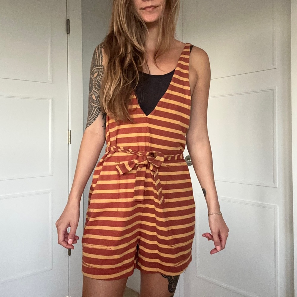 Free People Stiped Romper
